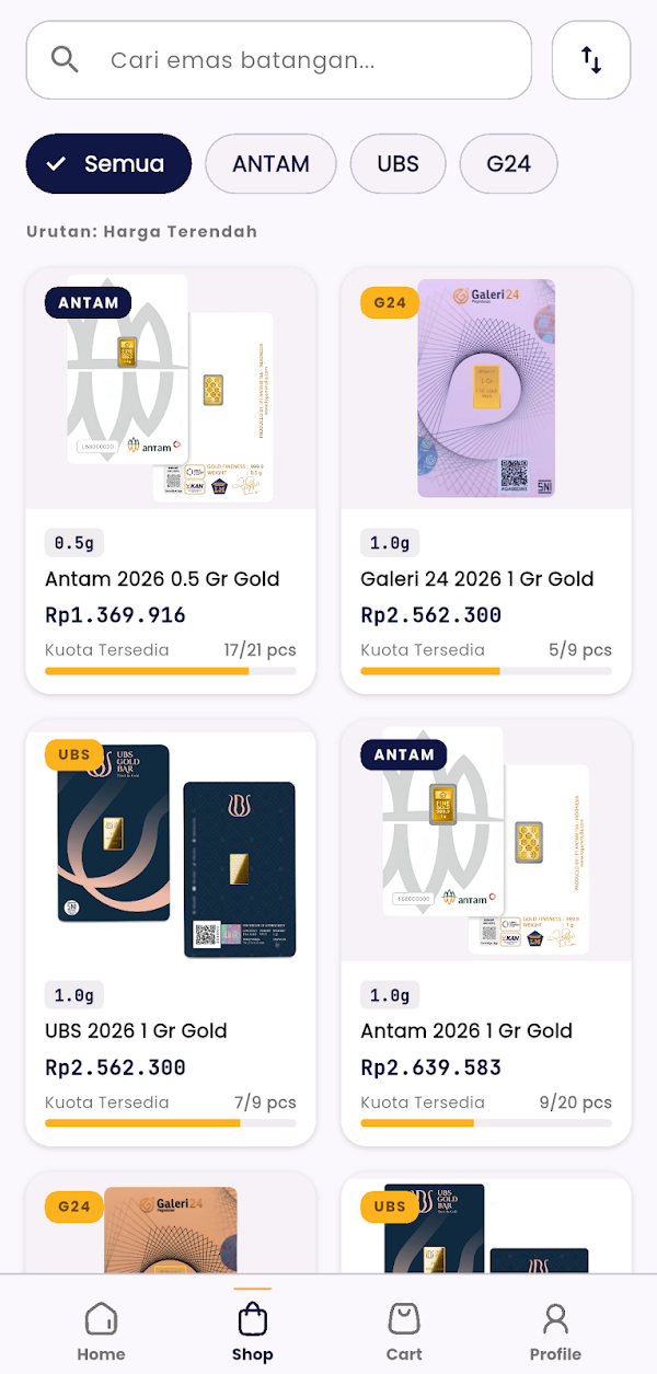 SmartBuy product catalog and filters